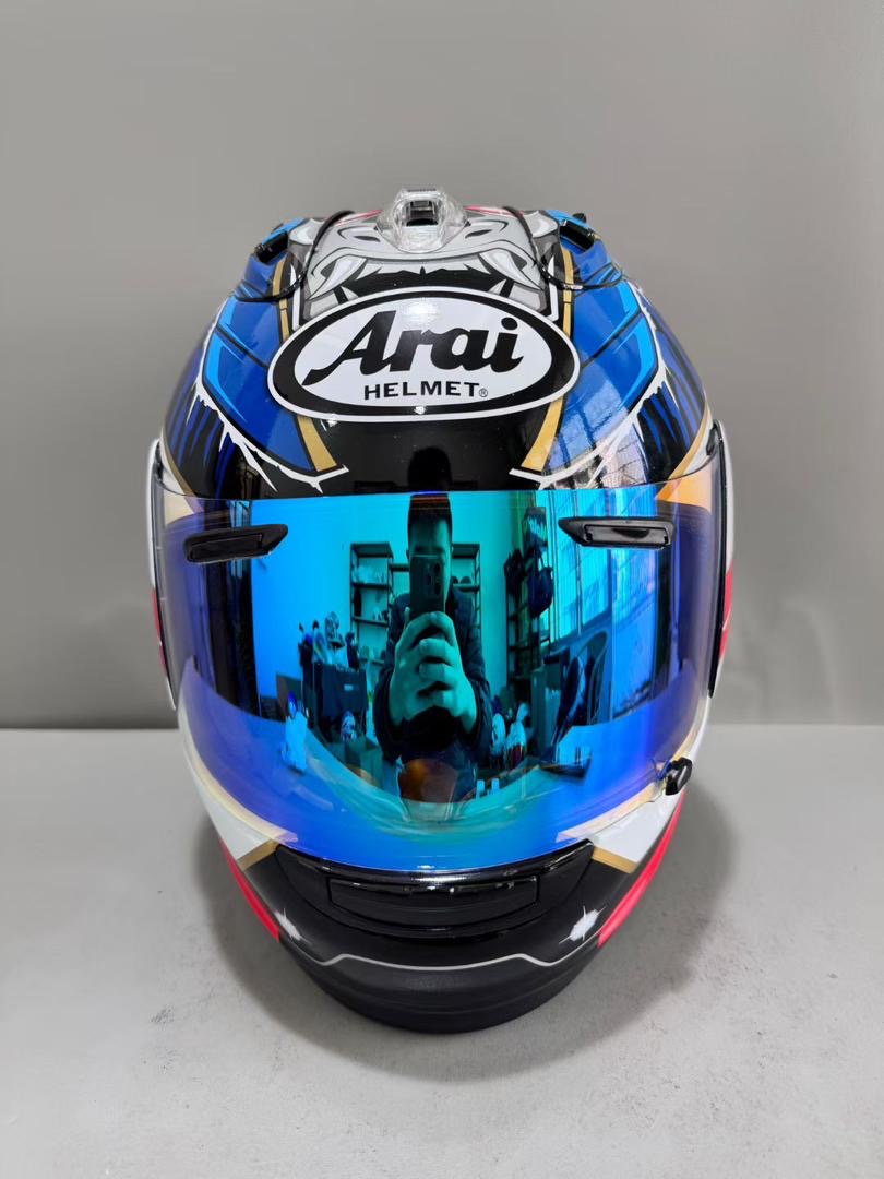 Casque Miniature Arai RX-7X Nakagami Samurai – avec Visière Iridium au choix