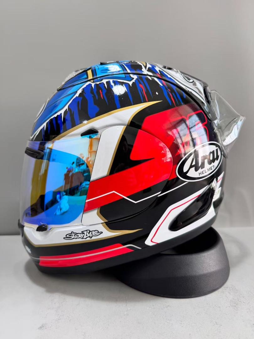 Casque Miniature Arai RX-7X Nakagami Samurai – avec Visière Iridium au choix