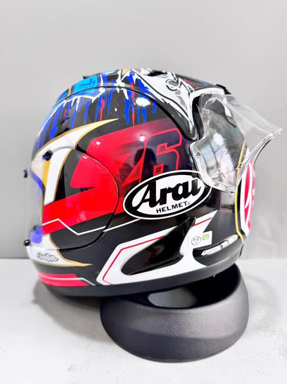 Casque Miniature Arai RX-7X Nakagami Samurai – avec Visière Iridium au choix