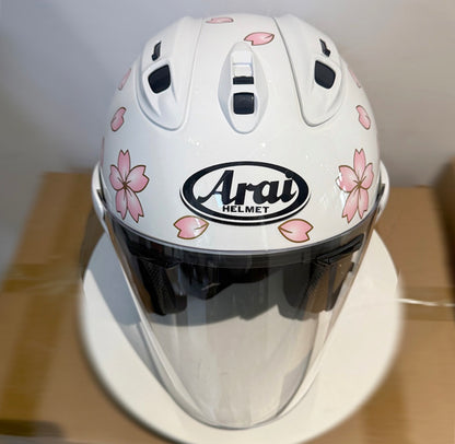 Casque Arai SZ-R VAS EVO Sakura Édition – Blanc / Fleurs Japonaises