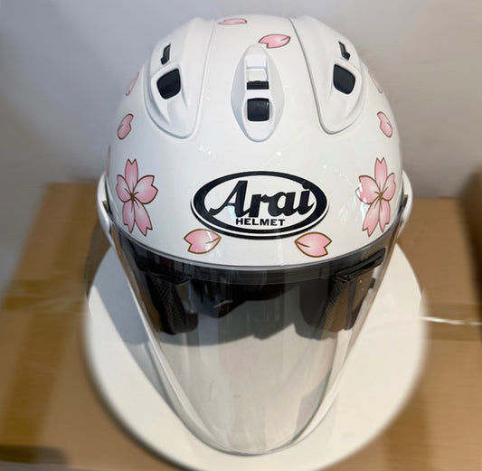 Casque Arai SZ-R VAS EVO Sakura Édition – Blanc / Fleurs Japonaises